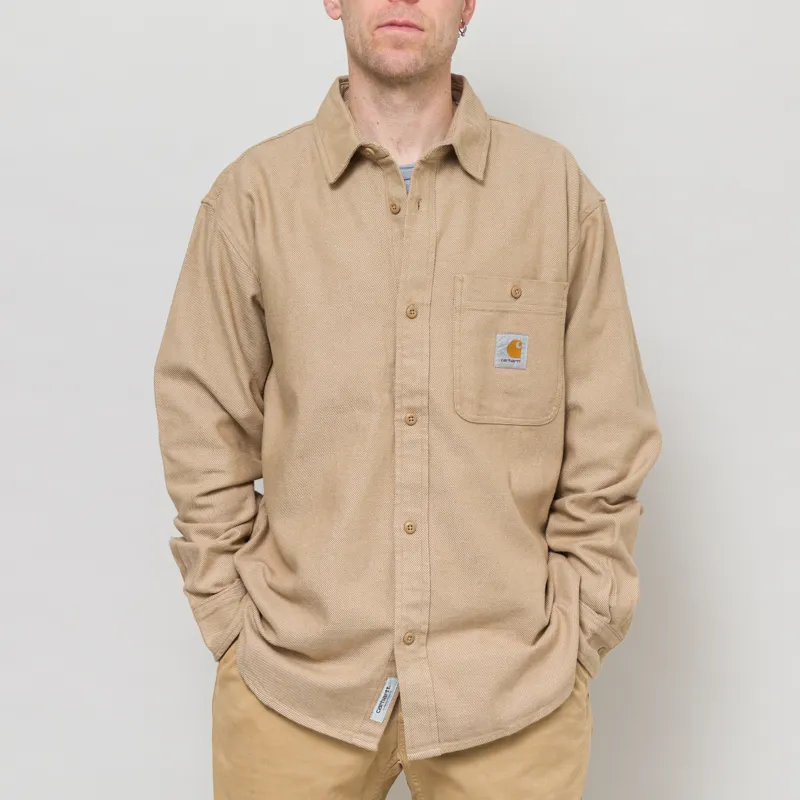 Carhartt WIP Long Sleeve Edgar Shirt Peanut Wax