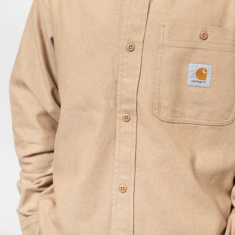 Carhartt WIP Long Sleeve Edgar Shirt Peanut Wax-6