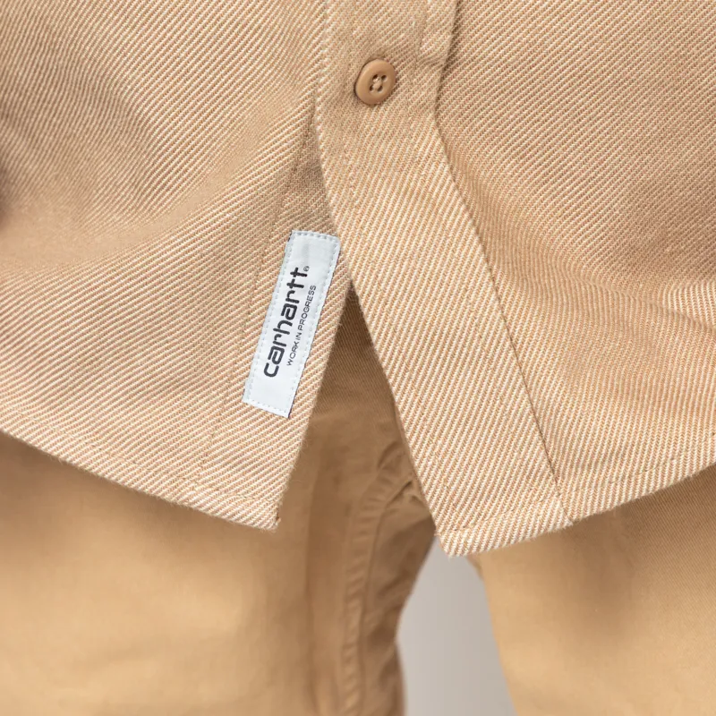 Carhartt WIP Long Sleeve Edgar Shirt Peanut Wax-9