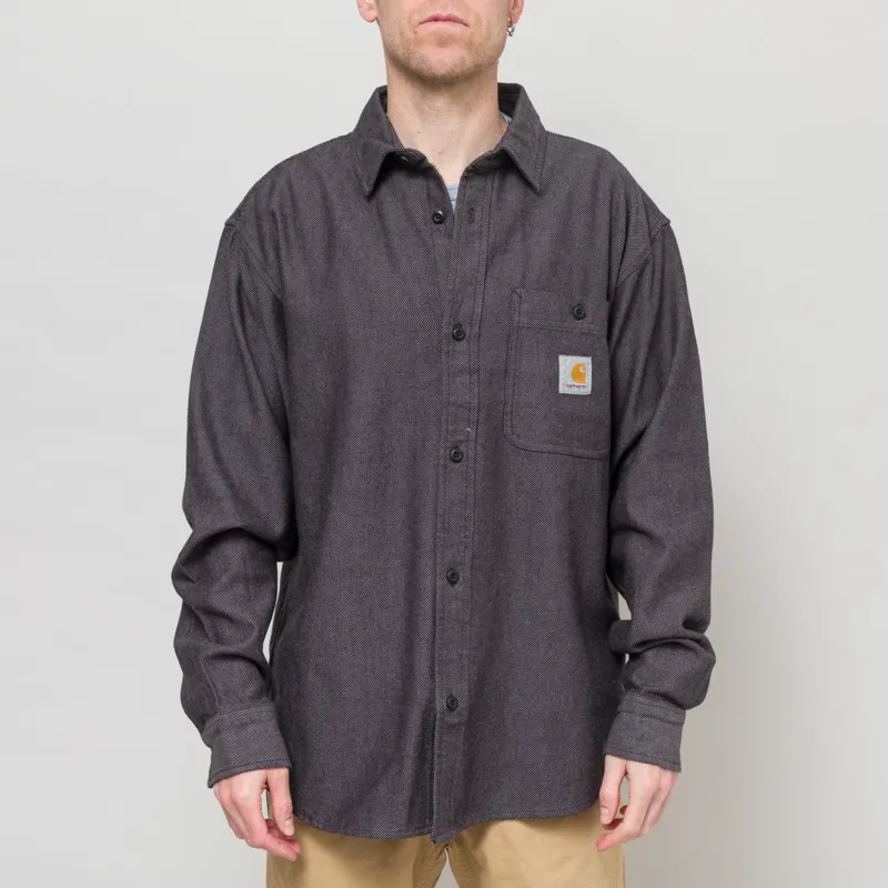 Carhartt WIP Long Sleeve Edgar Shirt Black Wax