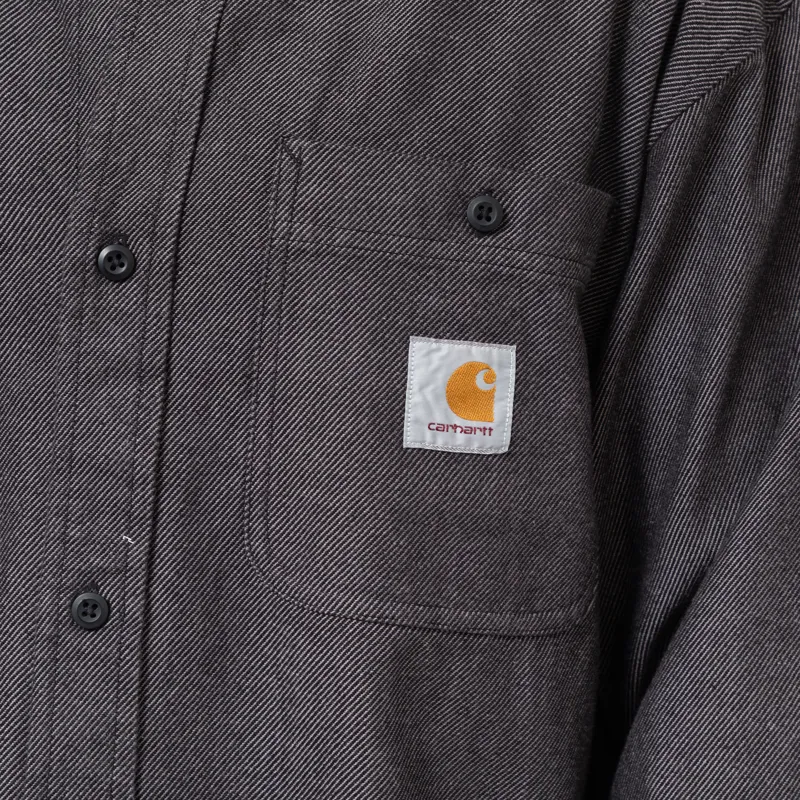 Carhartt WIP Long Sleeve Edgar Shirt Black Wax-7