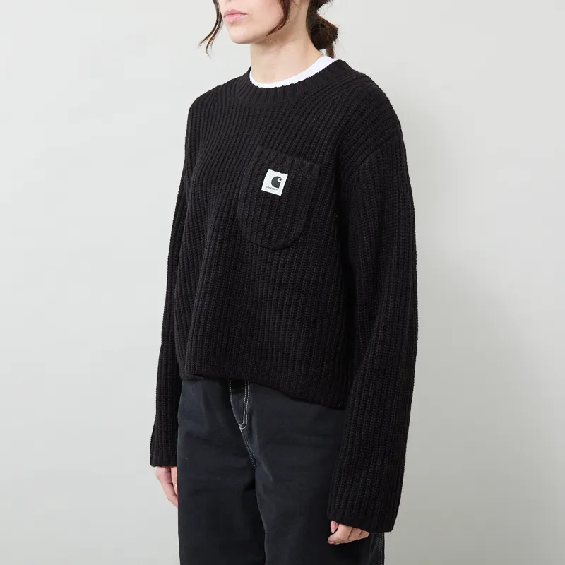 Carhartt WIP Womens Mira Sweater Black-1