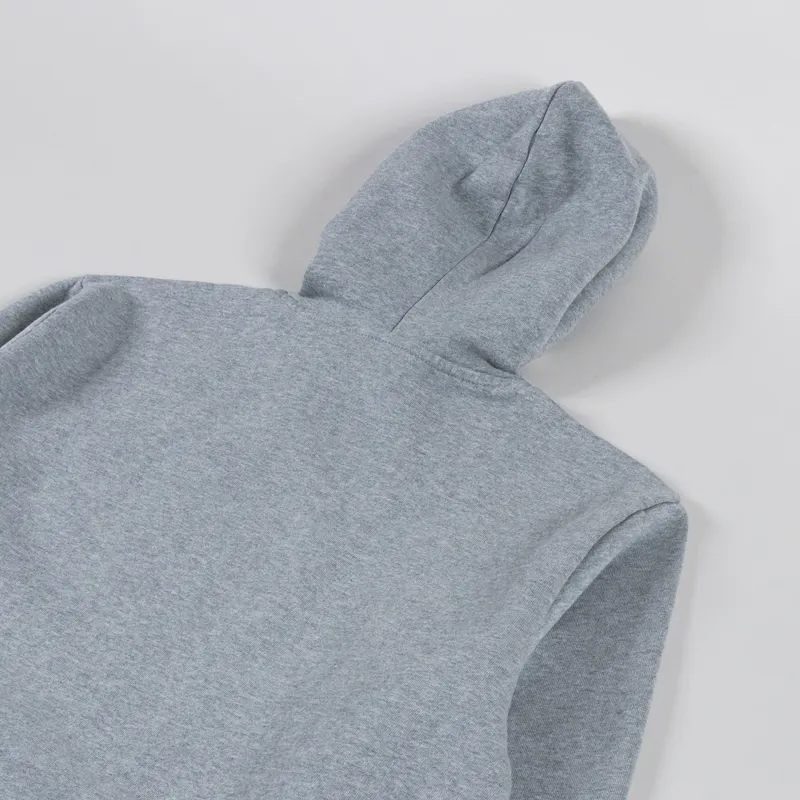 Carhartt WIP Hooded Script Embroidery Sweatshirt Grey Heather White-3