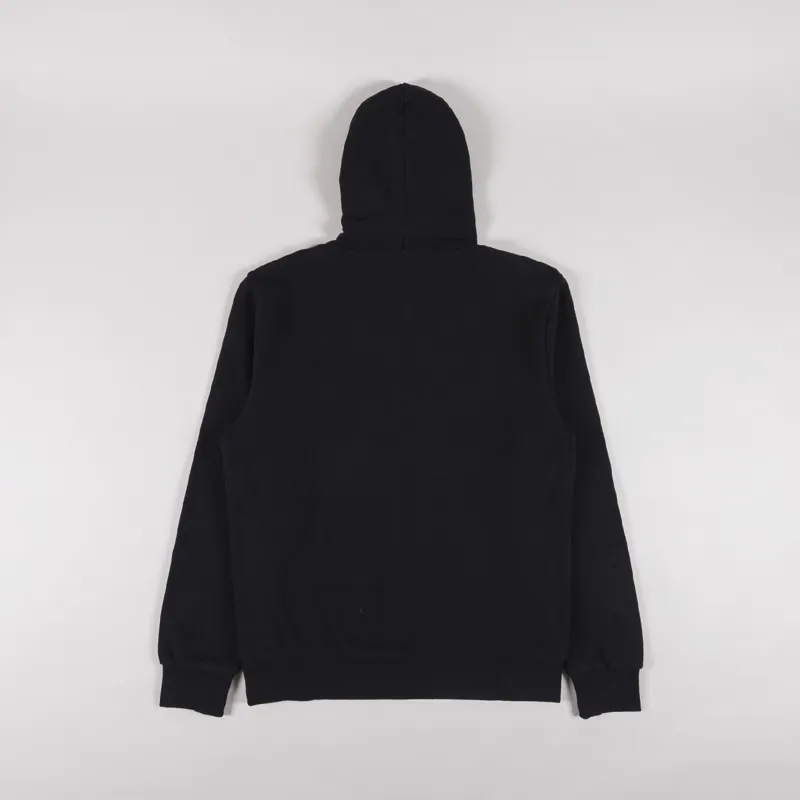Carhartt WIP Hooded Script Embroidery Sweatshirt Black White-1