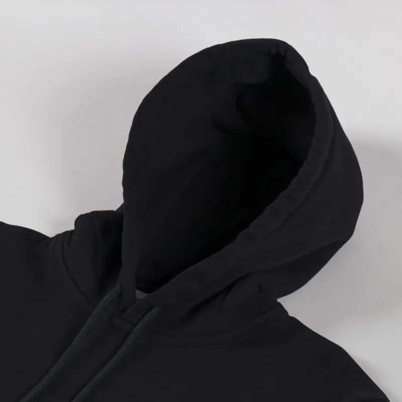 Carhartt WIP Hooded Script Embroidery Sweatshirt Black White-4