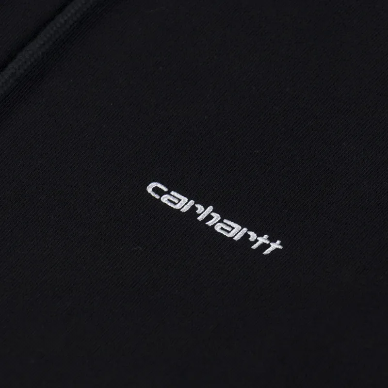 Carhartt WIP Hooded Script Embroidery Sweatshirt Black White-5