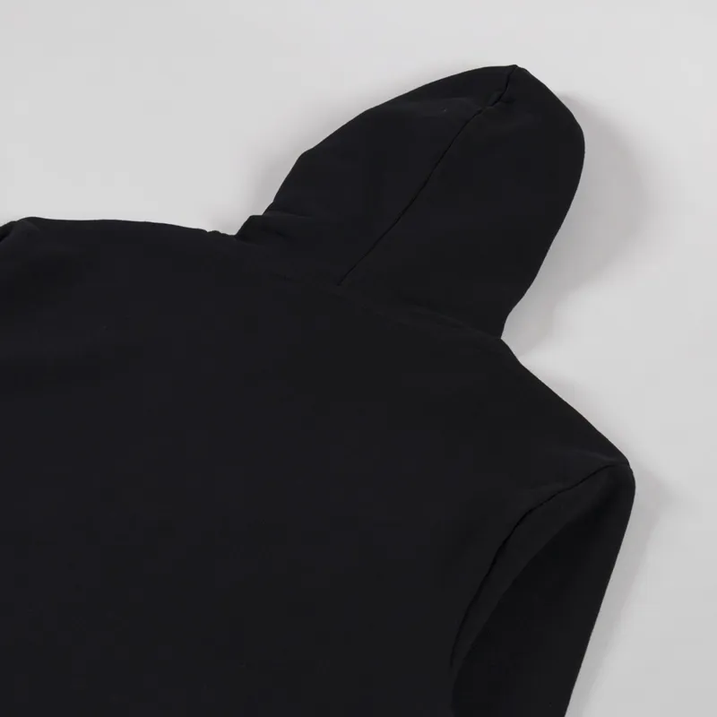 Carhartt WIP Hooded Script Embroidery Sweatshirt Black White-3