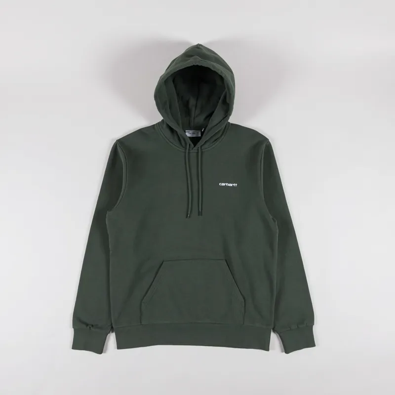 Carhartt WIP Hooded Script Embroidery Sweatshirt Opuntia White