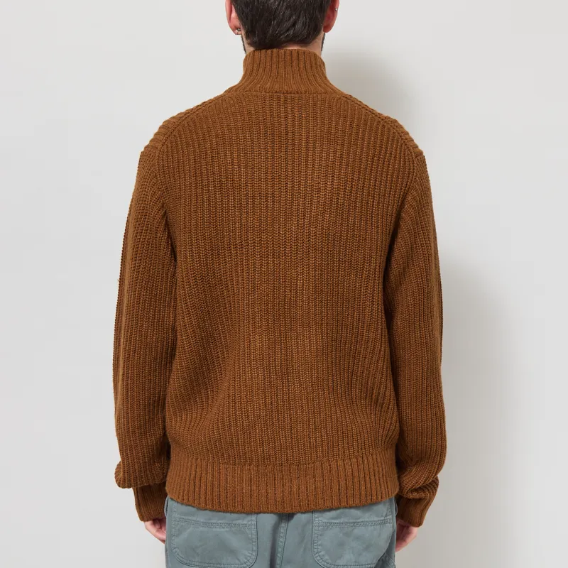 Carhartt WIP Detroit Half Zip Sweater WIP H Brown-2
