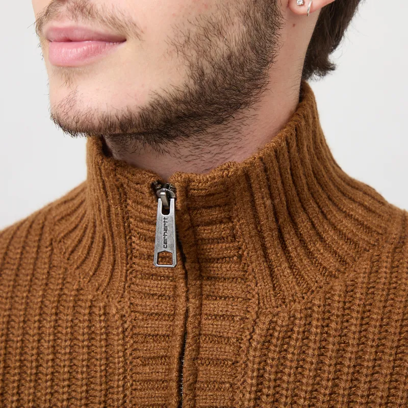 Carhartt WIP Detroit Half Zip Sweater WIP H Brown-3