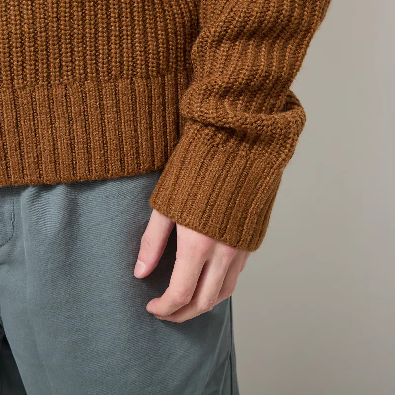 Carhartt WIP Detroit Half Zip Sweater WIP H Brown-5
