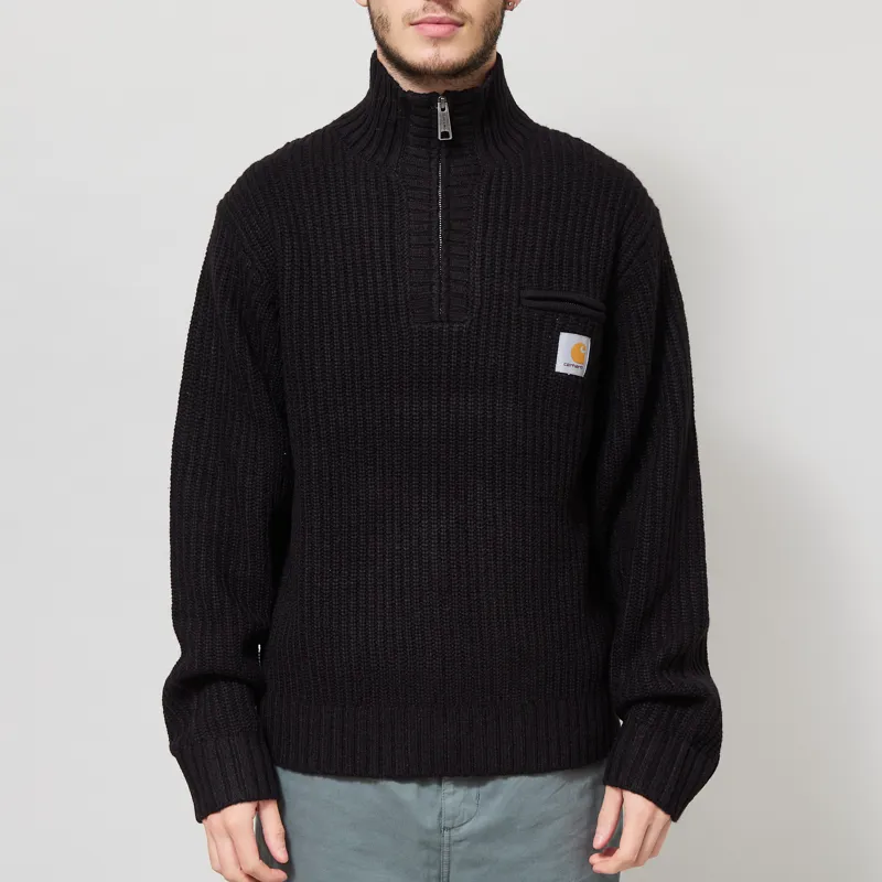 Carhartt WIP Detroit Half Zip Sweater Black