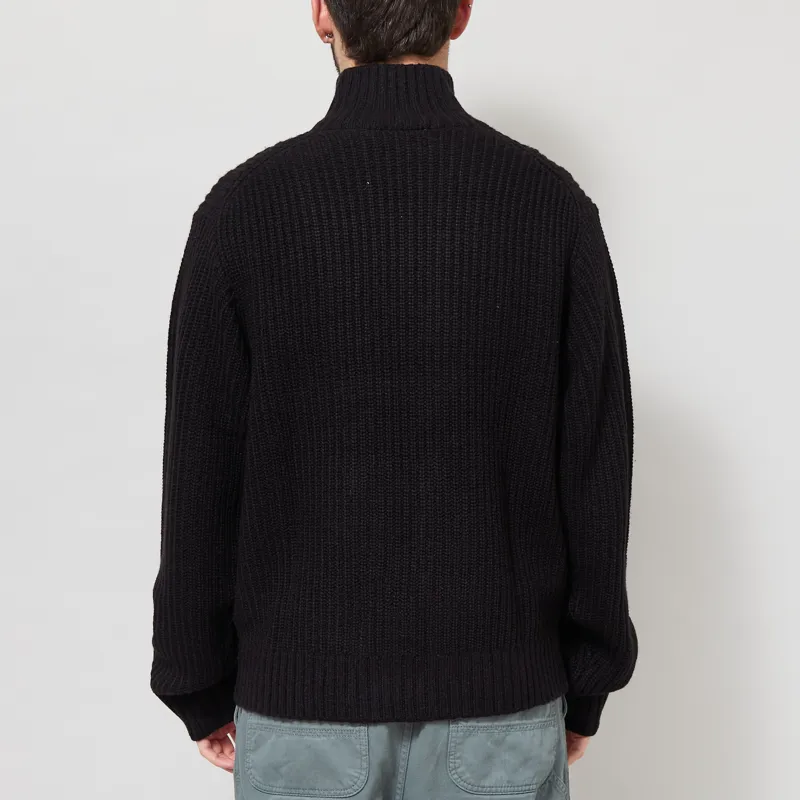 Carhartt WIP Detroit Half Zip Sweater Black-2