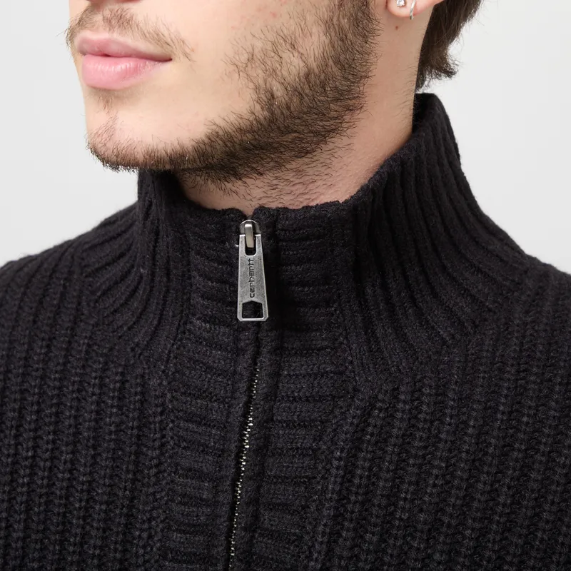 Carhartt WIP Detroit Half Zip Sweater Black-3