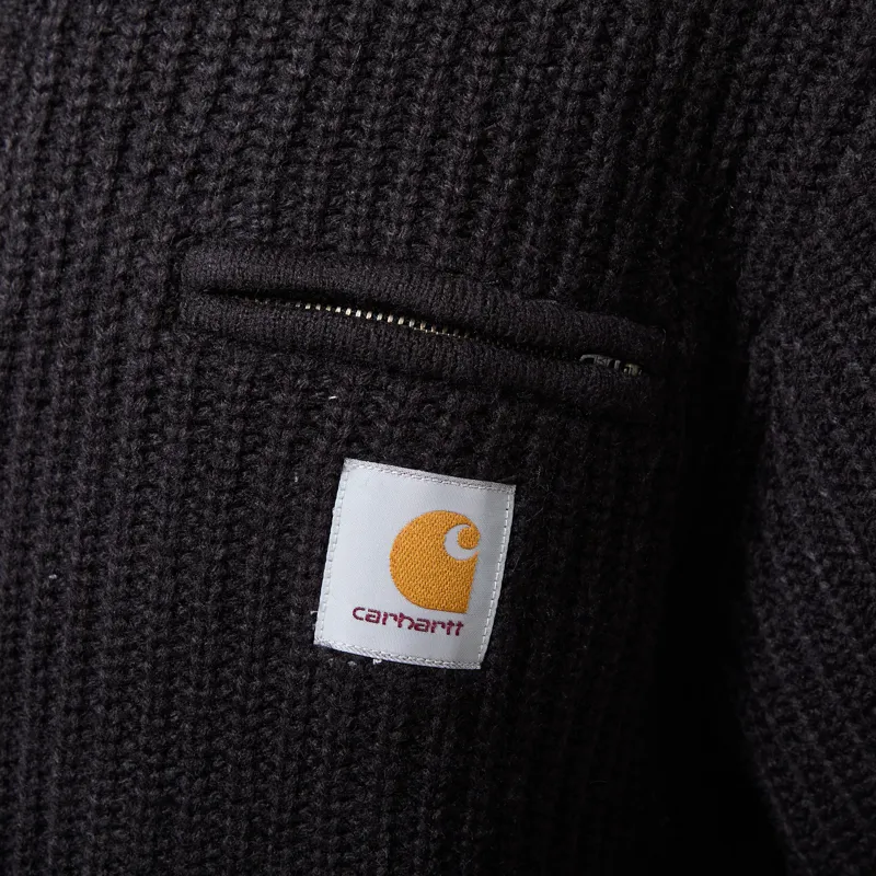 Carhartt WIP Detroit Half Zip Sweater Black-5
