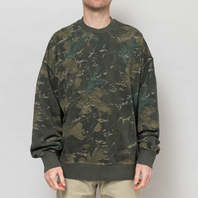 Carhartt WIP Benton Sweatshirt Camo Combi Green