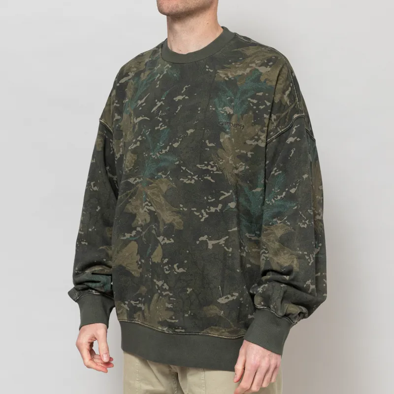 Carhartt WIP Benton Sweatshirt Camo Combi Green-1
