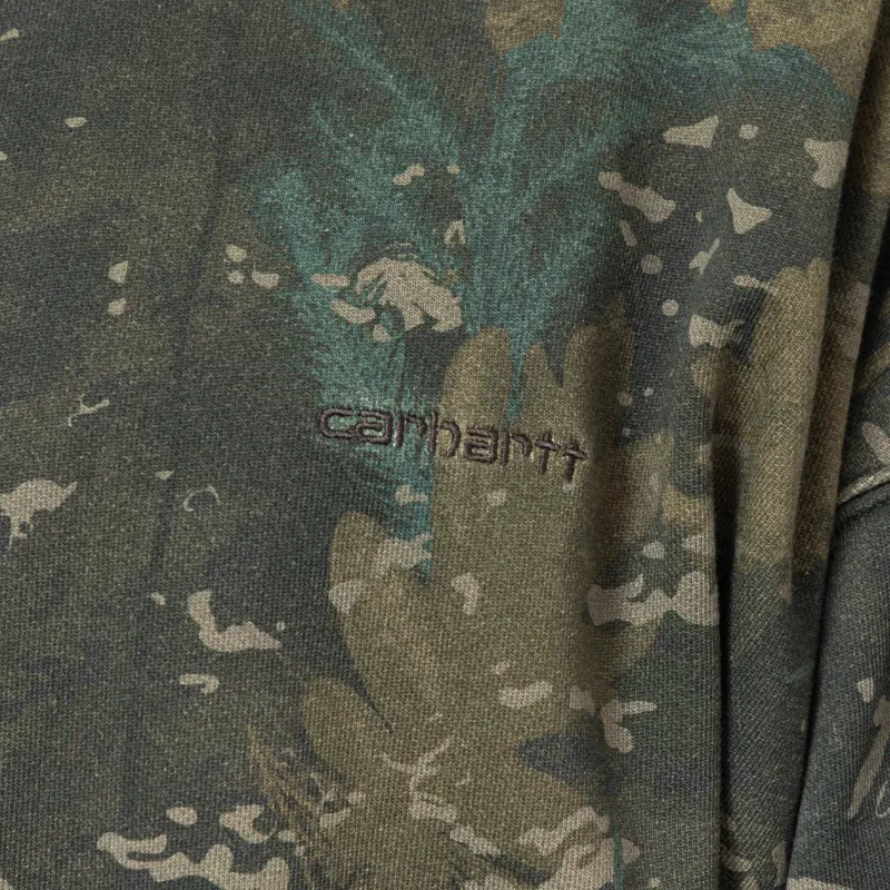 Carhartt WIP Benton Sweatshirt Camo Combi Green-6