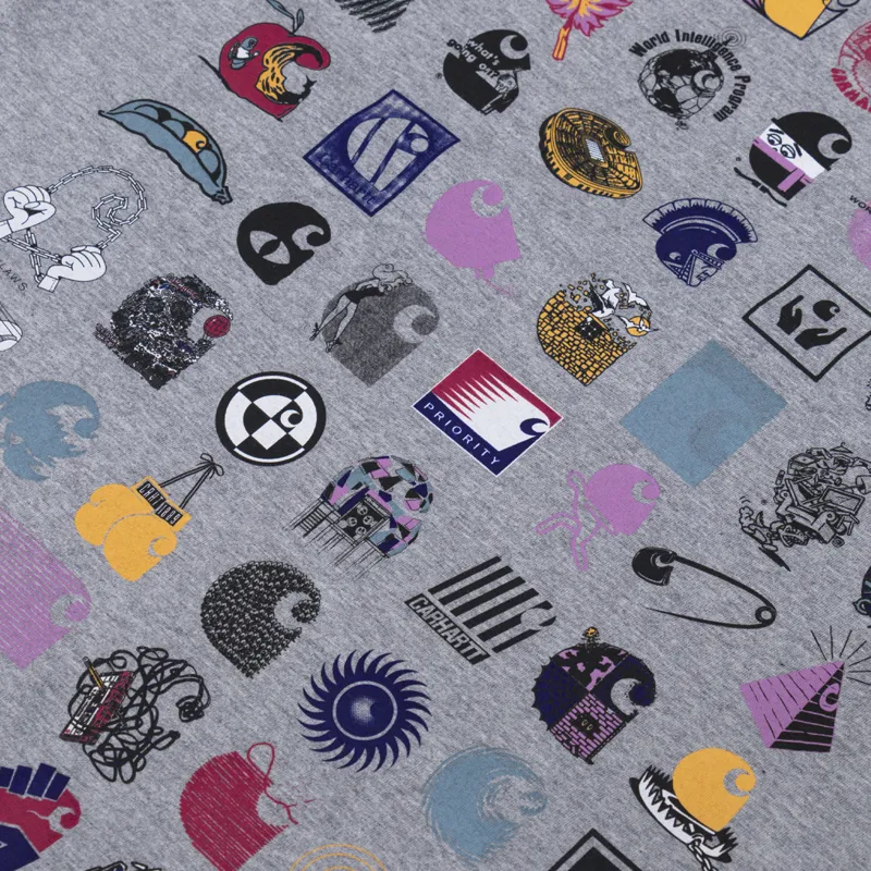 Carhartt WIP C Logo Archive T Shirt Grey Heather-4