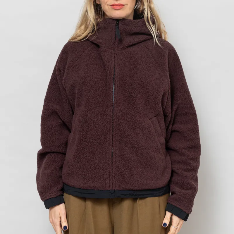 Carhartt WIP Womens Hooded Helix Fleece Jacket Palisander Black