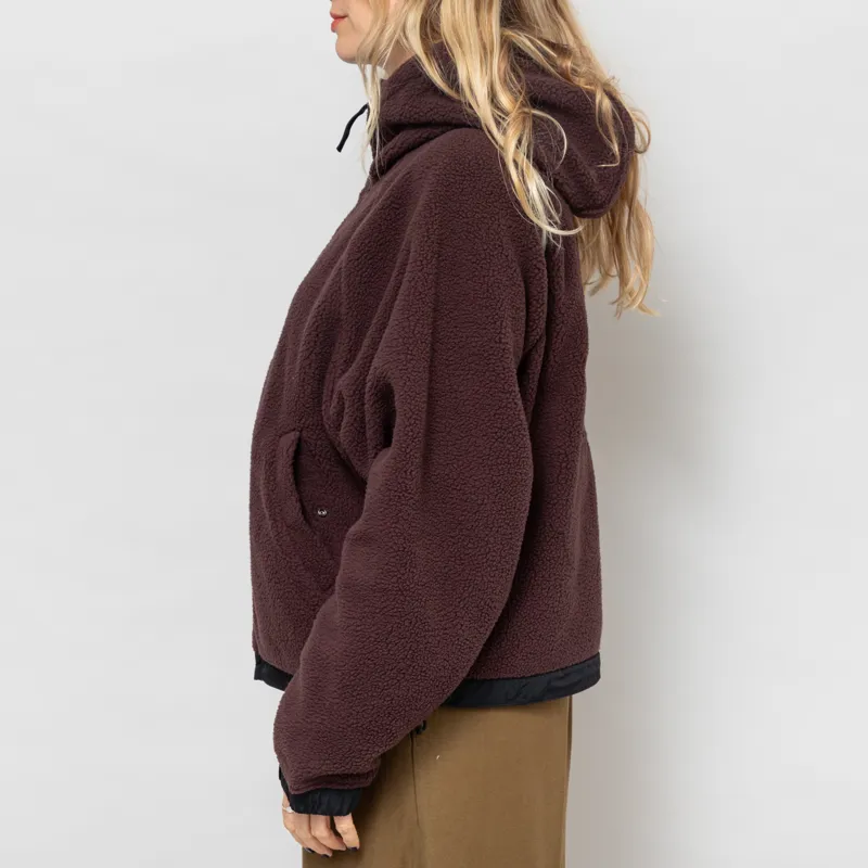 Carhartt WIP Womens Hooded Helix Fleece Jacket Palisander Black-3