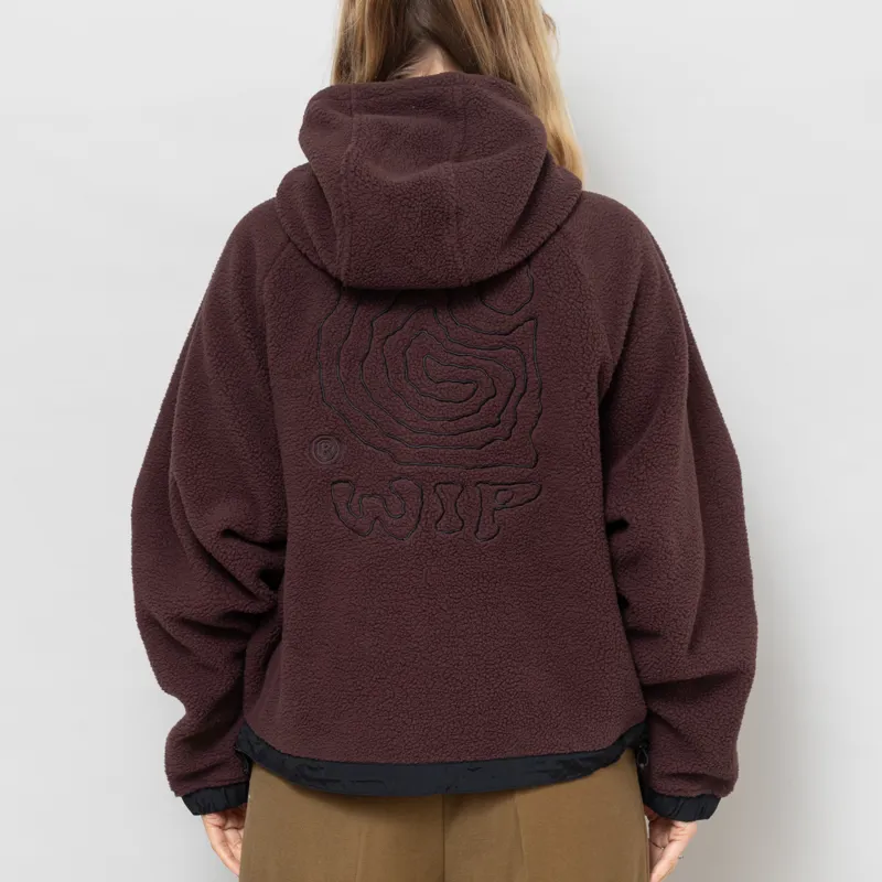 Carhartt WIP Womens Hooded Helix Fleece Jacket Palisander Black-4