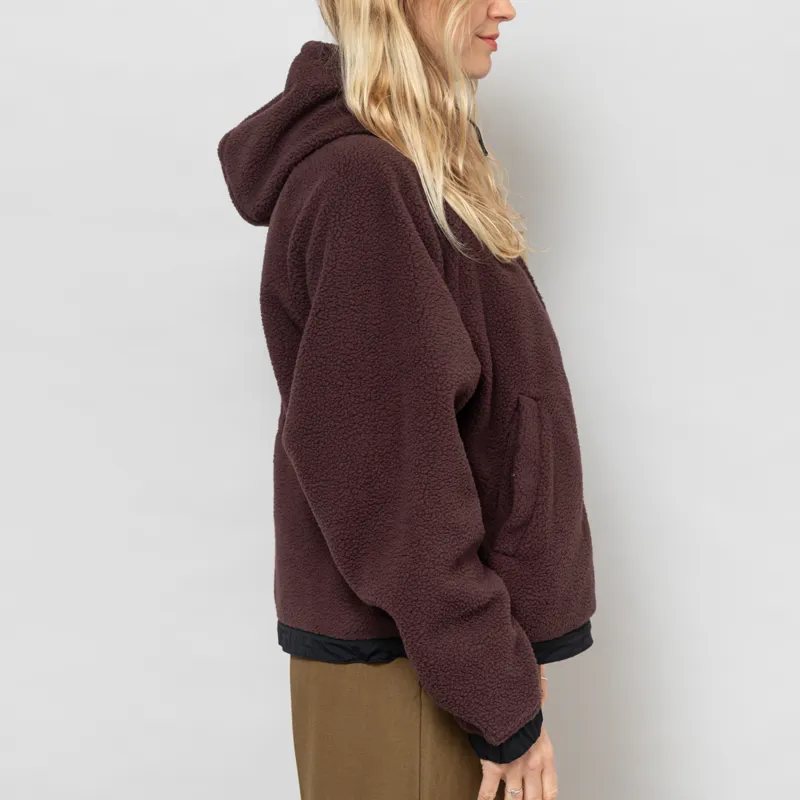 Carhartt WIP Womens Hooded Helix Fleece Jacket Palisander Black-5