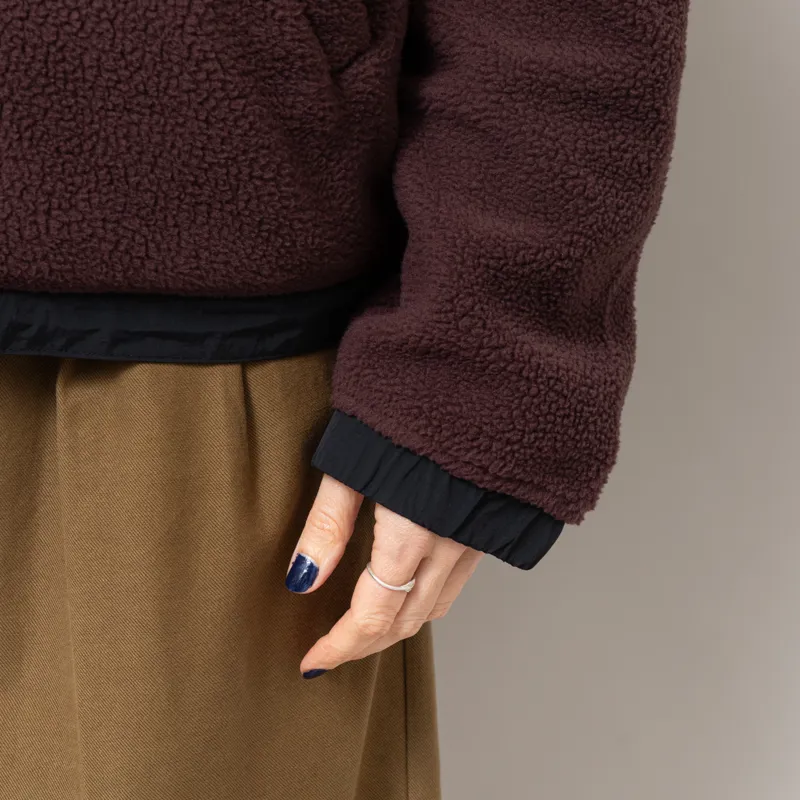 Carhartt WIP Womens Hooded Helix Fleece Jacket Palisander Black-9