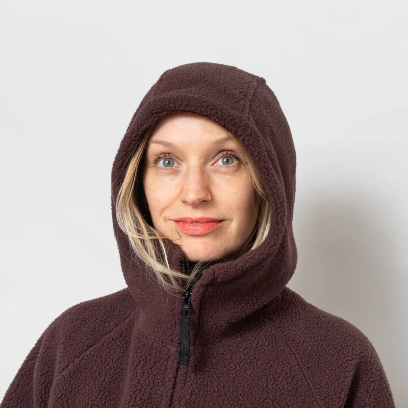 Carhartt WIP Womens Hooded Helix Fleece Jacket Palisander Black-7