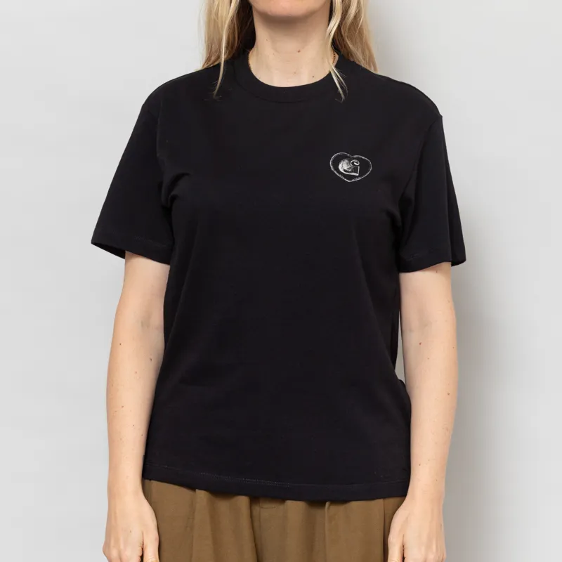 Carhartt WIP Womens Hearts Of Hartts T Shirt Black