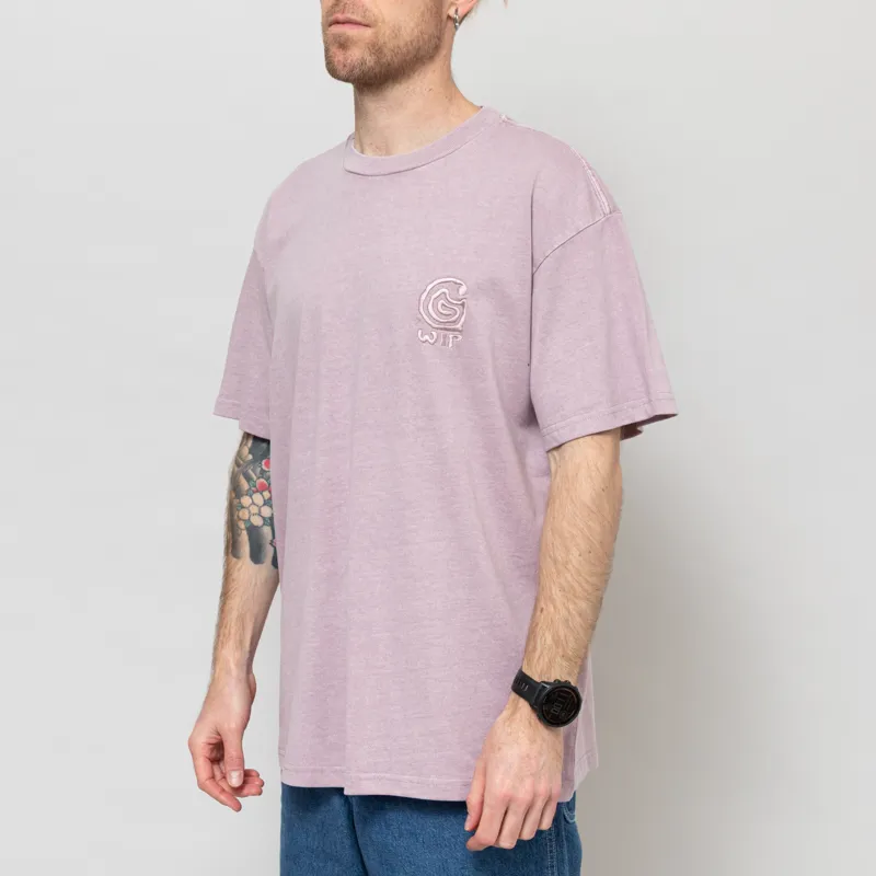 Carhartt WIP Helix Redux T Shirt Pink Fog-1
