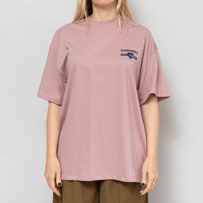 Carhartt WIP Womens Modal T Shirt Glassy Pink