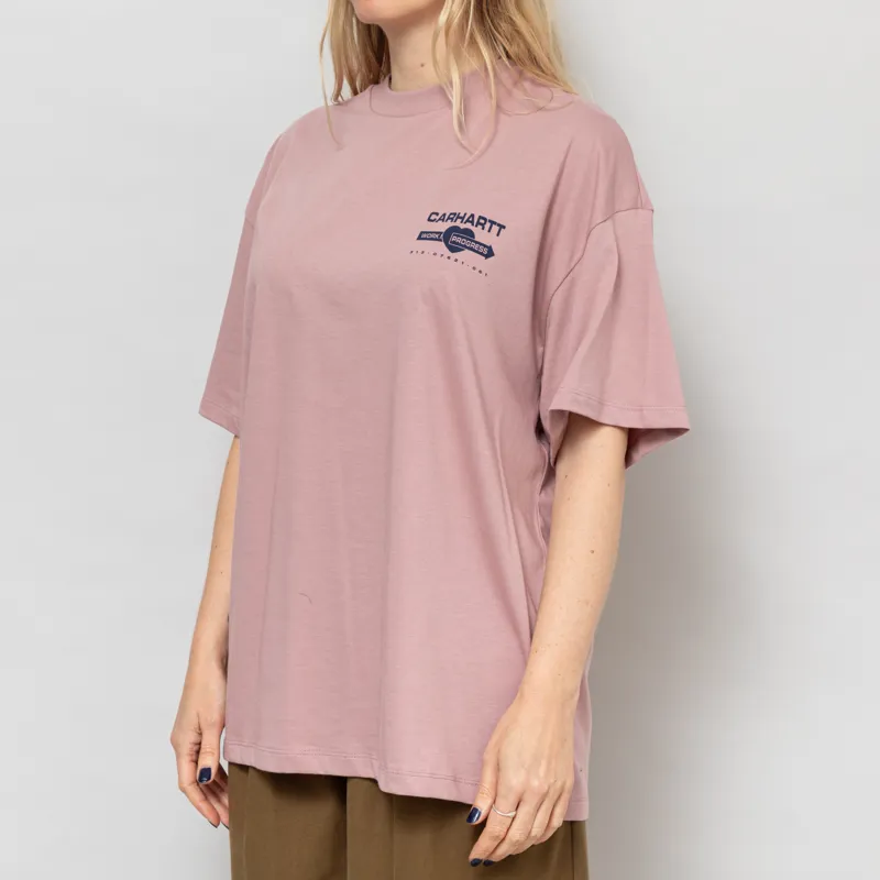 Carhartt WIP Womens Modal T Shirt Glassy Pink-1
