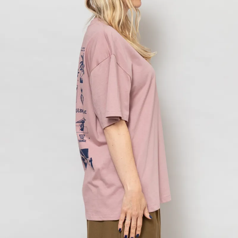 Carhartt WIP Womens Modal T Shirt Glassy Pink-4