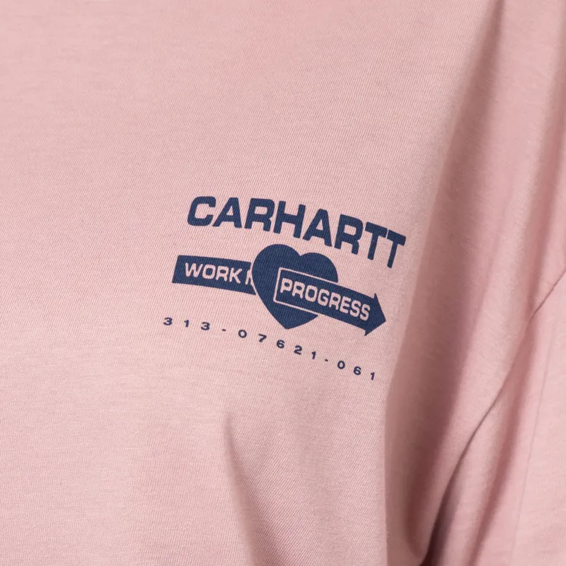 Carhartt WIP Womens Modal T Shirt Glassy Pink-5