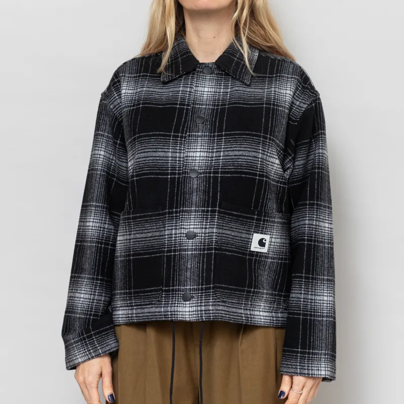 Carhartt WIP Womens Brennan Shirt Jac Black Wax-1