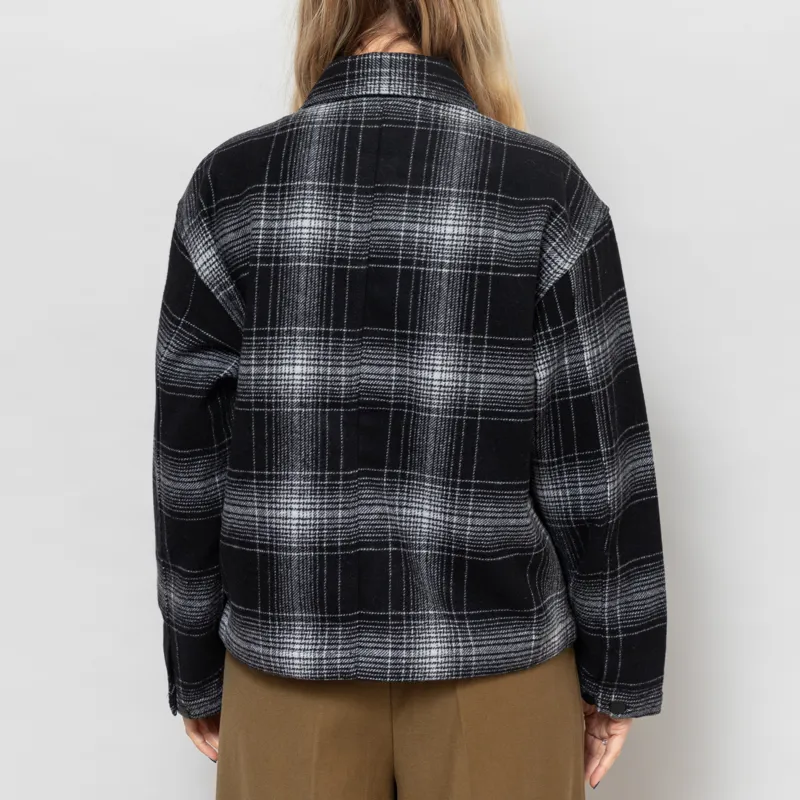 Carhartt WIP Womens Brennan Shirt Jac Black Wax-4