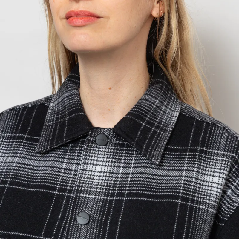 Carhartt WIP Womens Brennan Shirt Jac Black Wax-6