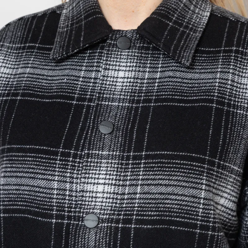 Carhartt WIP Womens Brennan Shirt Jac Black Wax-7