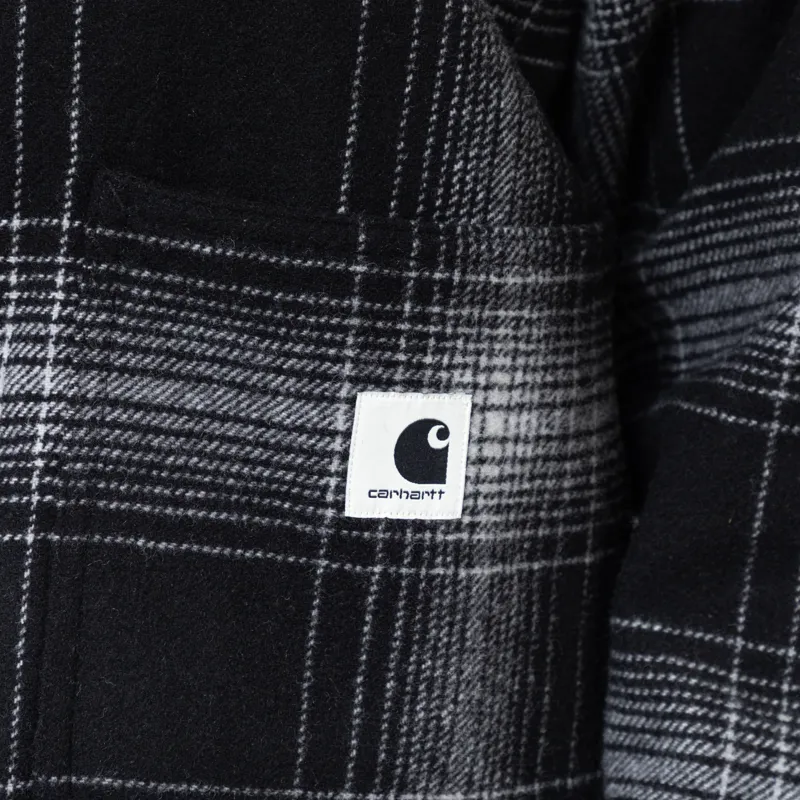 Carhartt WIP Womens Brennan Shirt Jac Black Wax-10