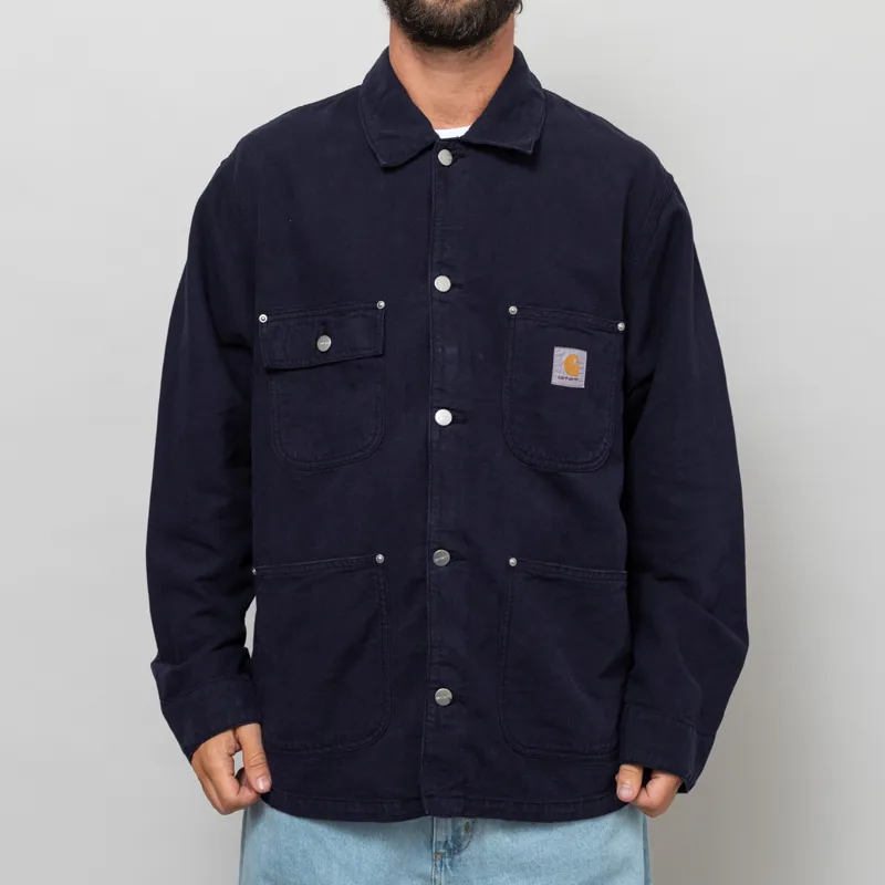 Carhartt WIP Walter Chore Coat Dark Navy Garment Dyed
