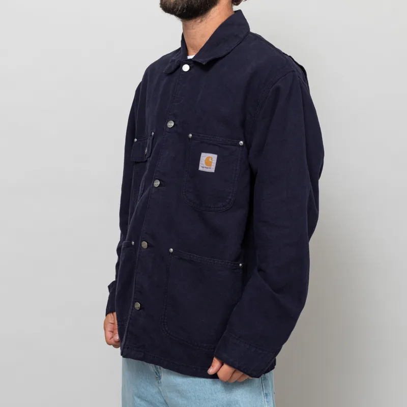 Carhartt WIP Walter Chore Coat Dark Navy Garment Dyed-2