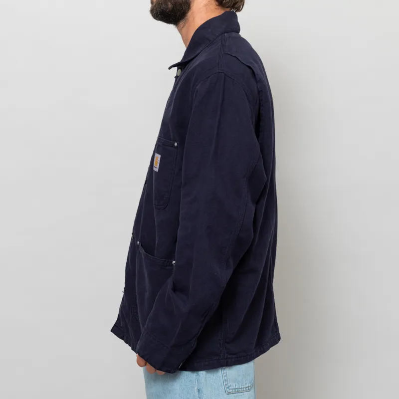 Carhartt WIP Walter Chore Coat Dark Navy Garment Dyed-3