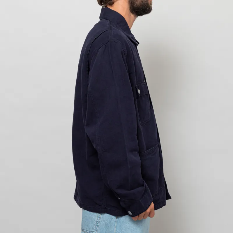 Carhartt WIP Walter Chore Coat Dark Navy Garment Dyed-5