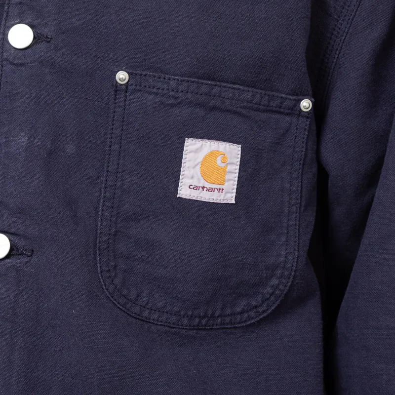 Carhartt WIP Walter Chore Coat Dark Navy Garment Dyed-12