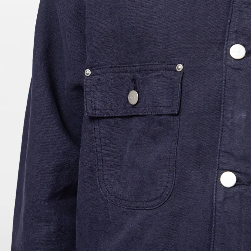 Carhartt WIP Walter Chore Coat Dark Navy Garment Dyed-11