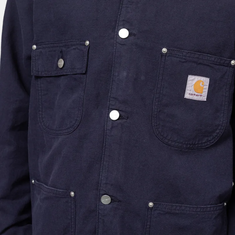 Carhartt WIP Walter Chore Coat Dark Navy Garment Dyed-10