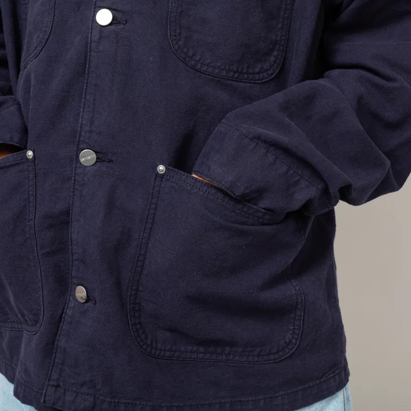 Carhartt WIP Walter Chore Coat Dark Navy Garment Dyed-8