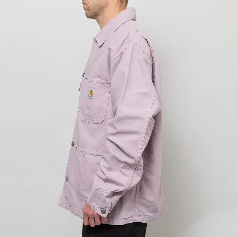 Carhartt WIP Walter Chore Coat Pink Fog Garment Dyed-3