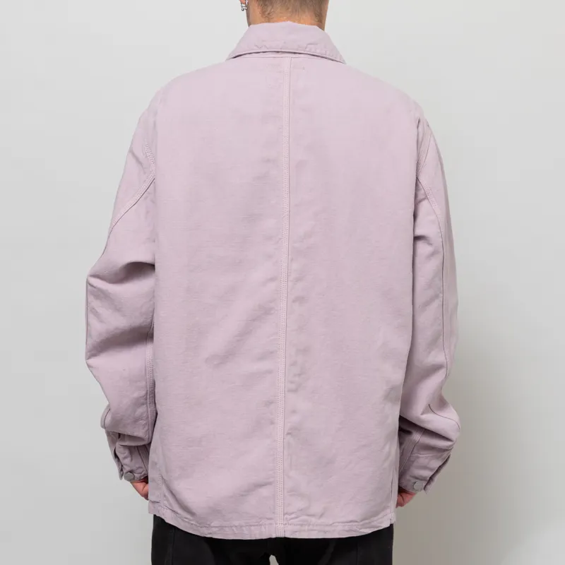 Carhartt WIP Walter Chore Coat Pink Fog Garment Dyed-4
